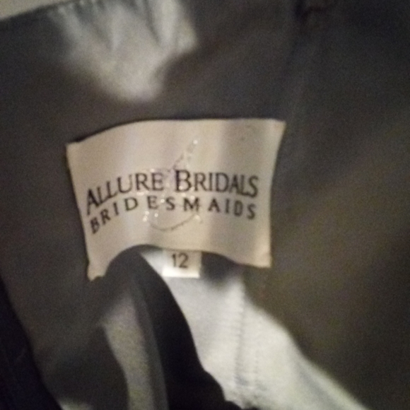 Allures Bridals Brideslmaid Gray Dress - Picture 2 of 5